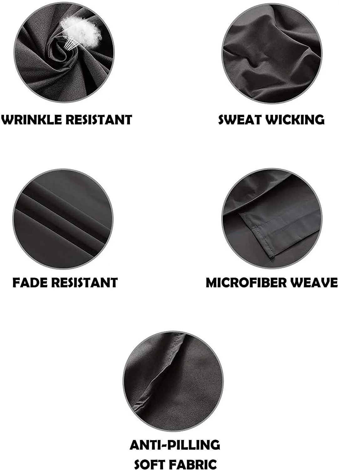 10-Piece Pleated Comforter Set King/Cal King Black W644434