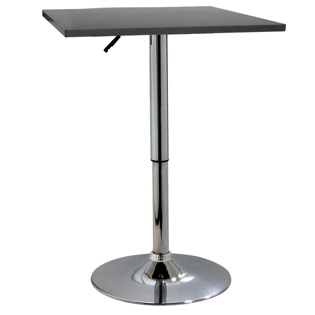 Adjustable Bar Height Table with Black Finish Wood Top O27464