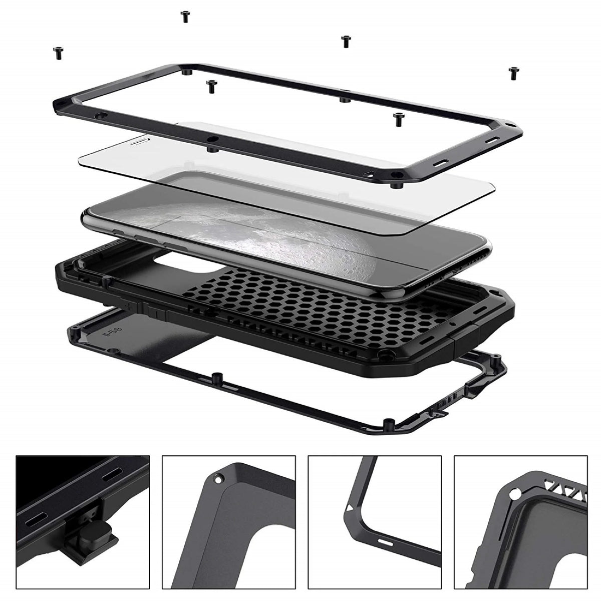 Silver Aluminum Heavy Duty iPhone 6s Case Z360