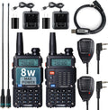 Handheld High Power 2 Way Radio with Programming Cable 2Pack Black H360883