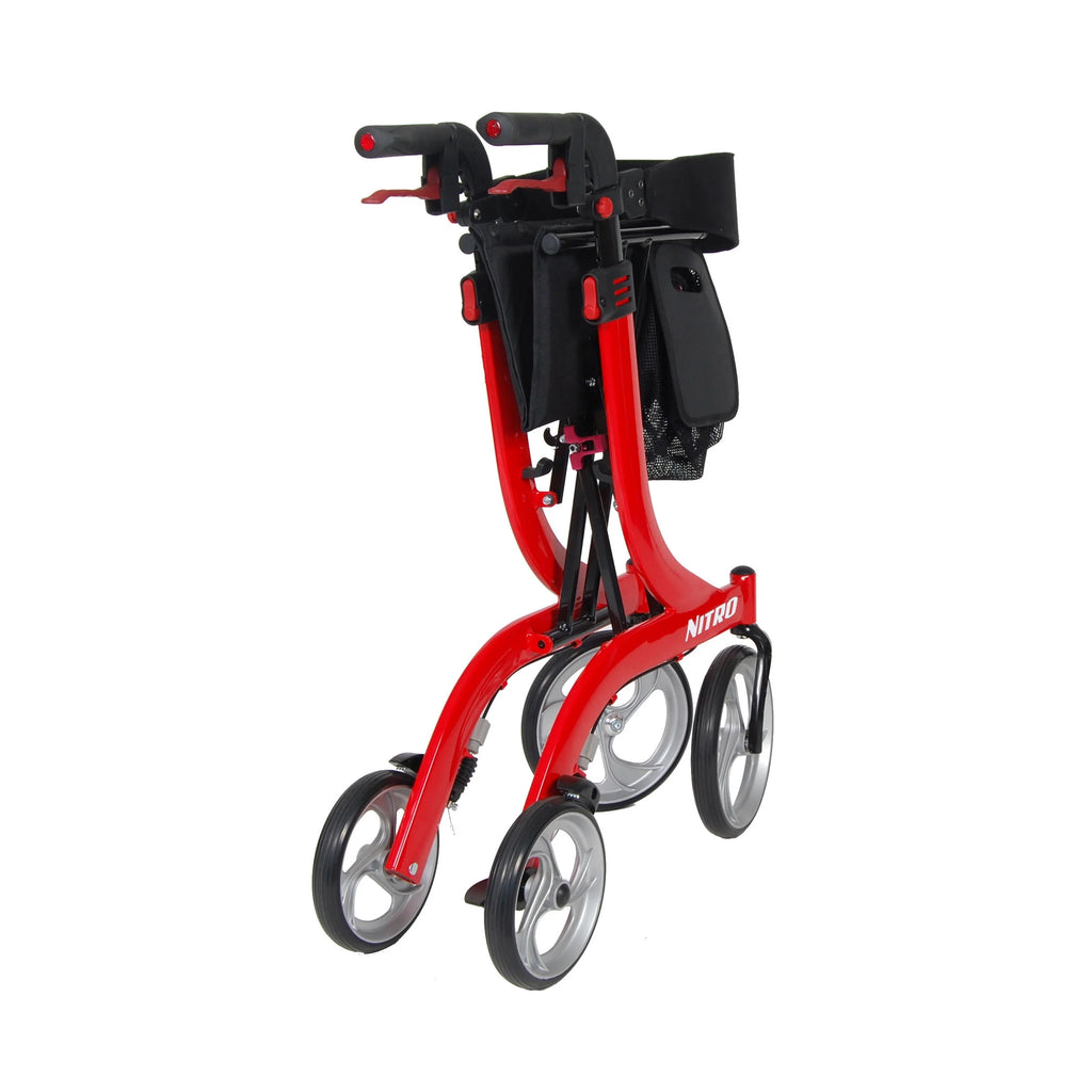 Red Rollator Rolling Walker C284