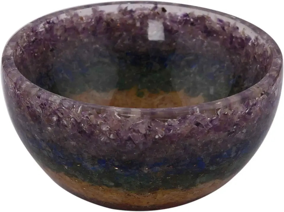 Handmade Carved Seven Chakra Stone Bowl 3 Inches O558119