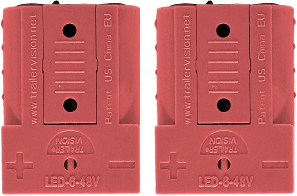 50A Anderson Connector with Dust Cable Sheath Cover, Red 6 pcs E15186