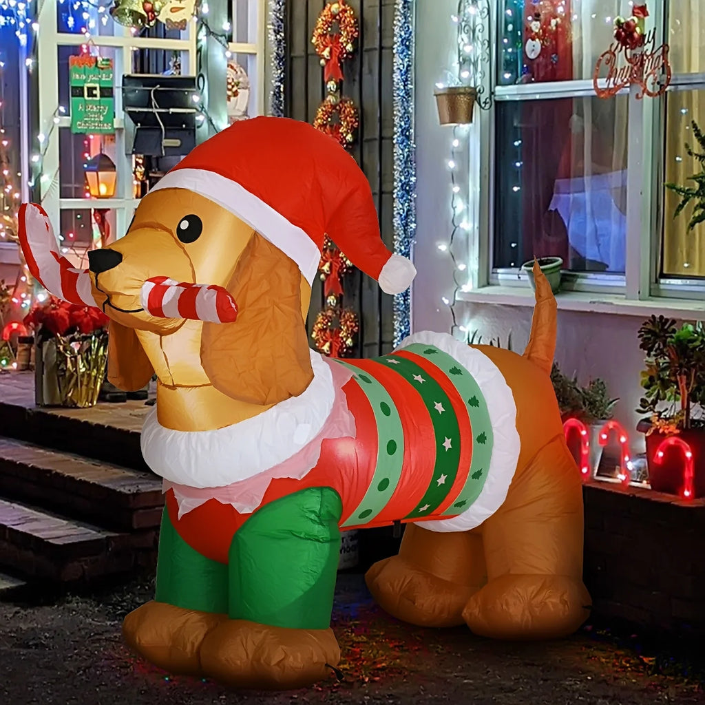 5ft Inflatable Dog with Led Lights F44048