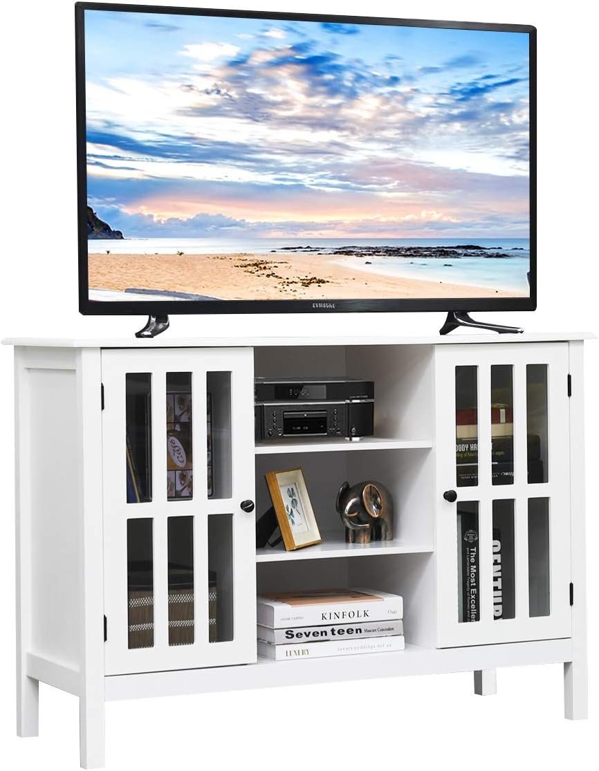 Grey Wood TV Stand Cabinet I669