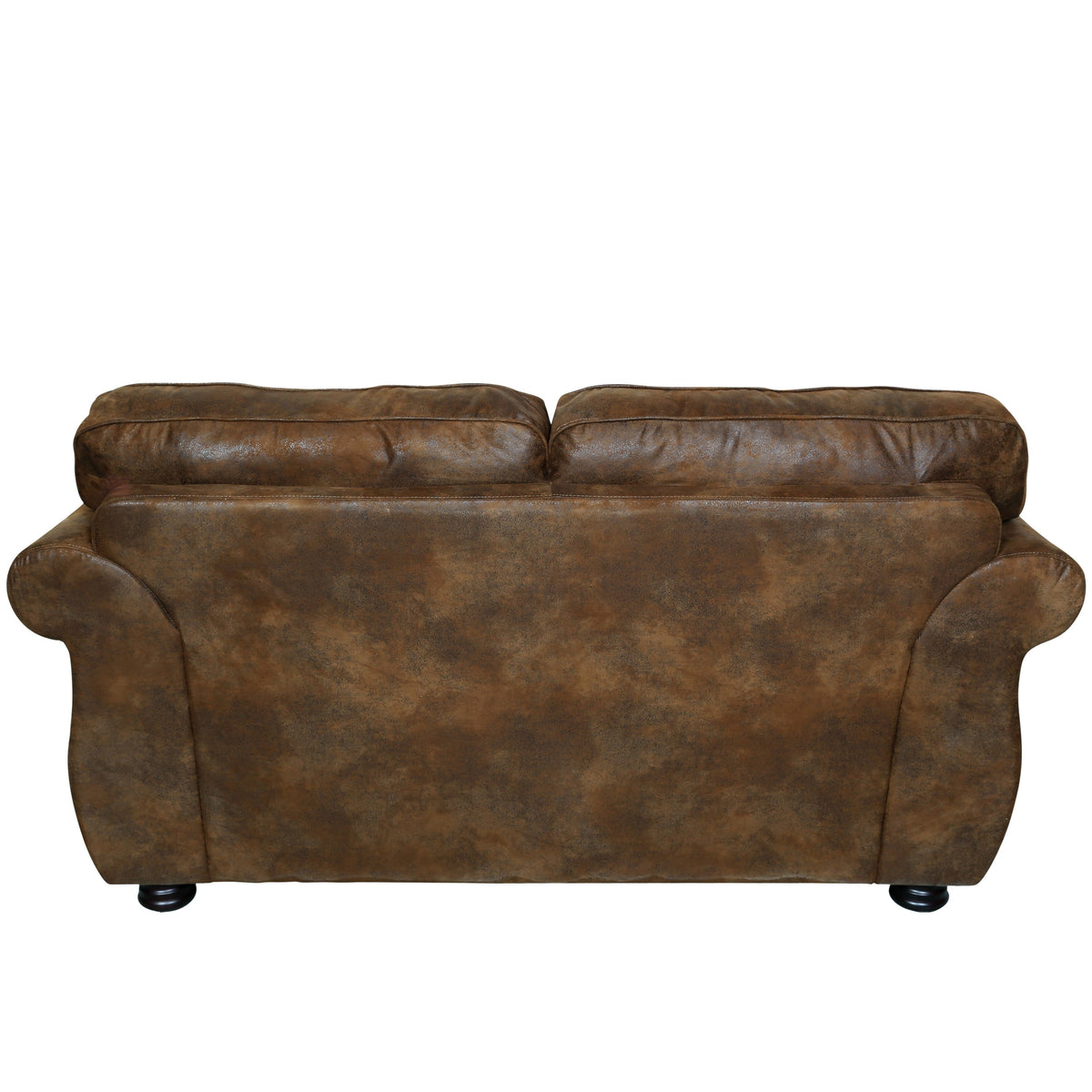 Brown Leather-Look Loveseat T4562