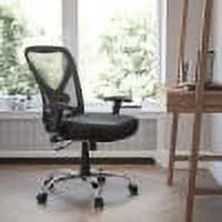 Black Mesh Ergonomic Task Office Chair with Adjustable Back and Arms N2654