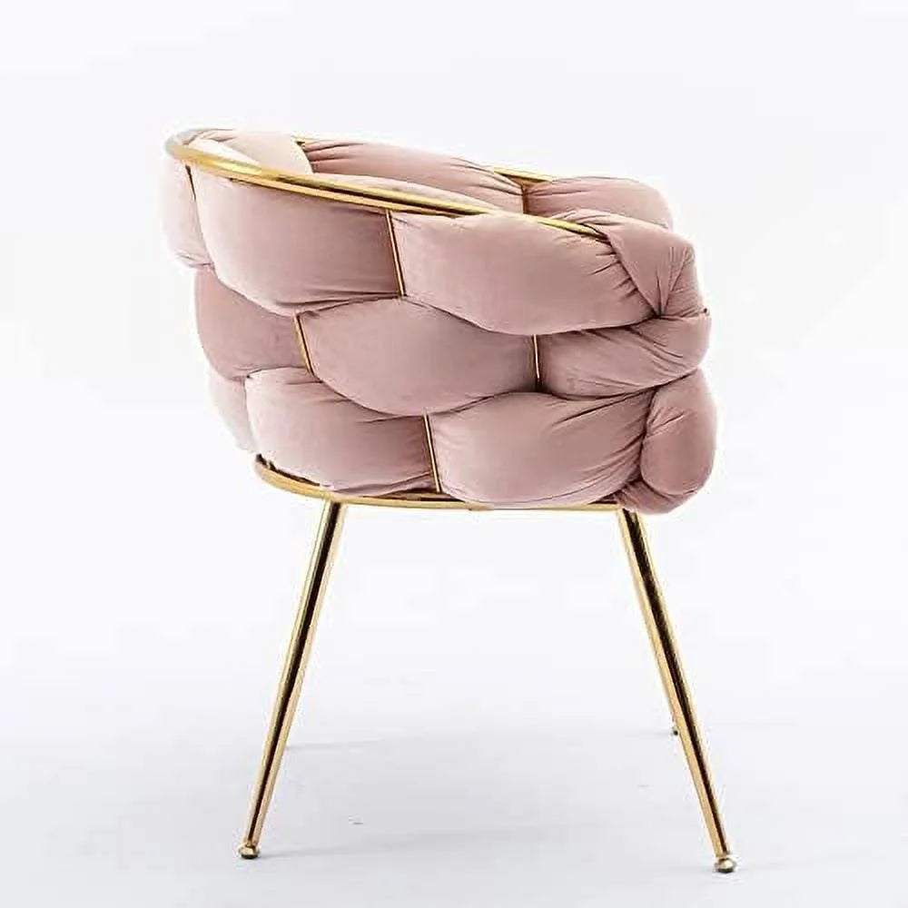 Velvet Accent Chair with Gold Legs Q330811