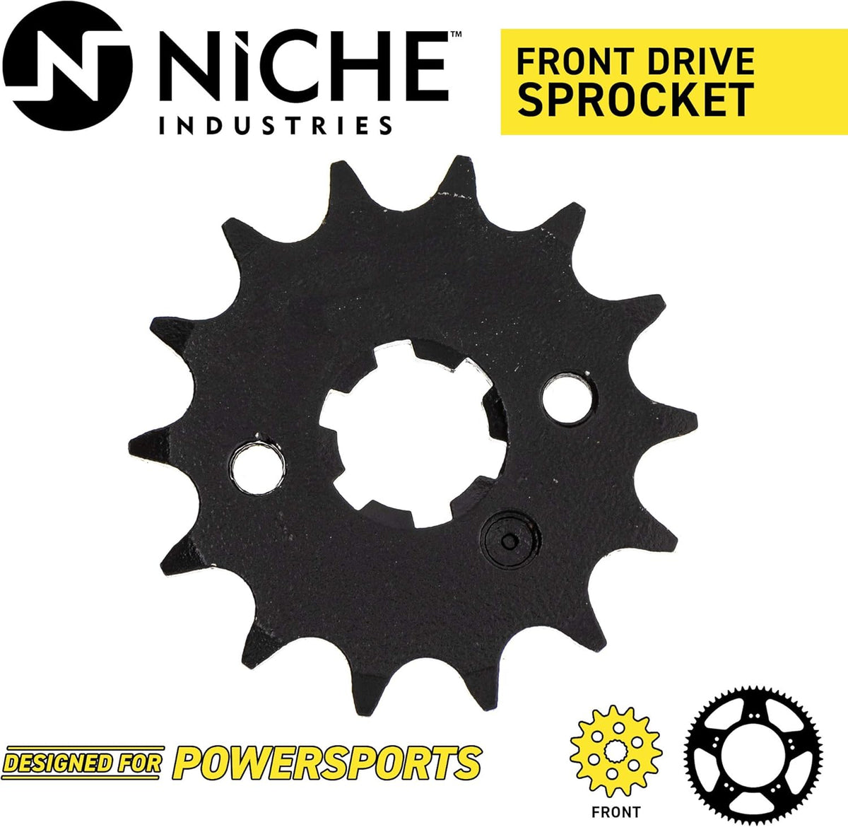 Drive Sprocket Chain Combo Front 14 Rear 47 Tooth 428HZ Standard 122 Links Pack of 2 V661