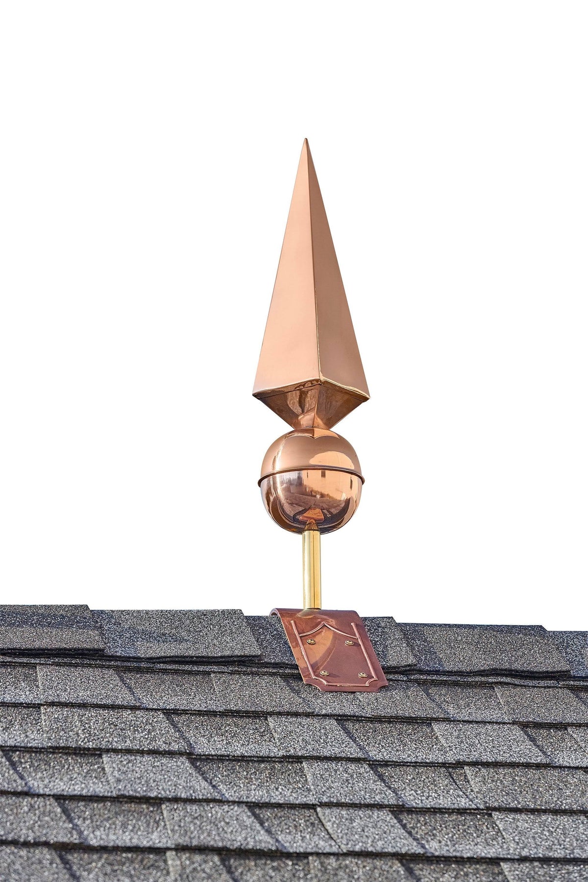 Bronze Finial with Decorative Copper Roof Mount T946767