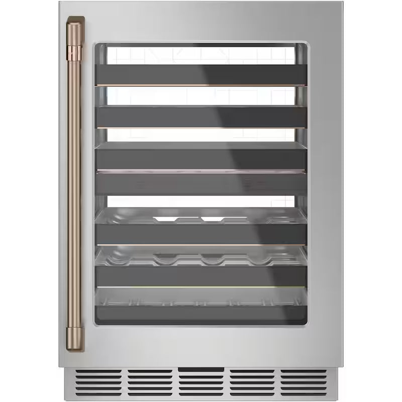 24 in. 46-Bottle Wine Beverage Cooler in Stainless Steel O3396