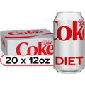 20 Pack Diet Coke Soda Soft Drink, 12 fl oz W3992