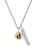 Goldtone Disc Initial Necklace, 23" H66397