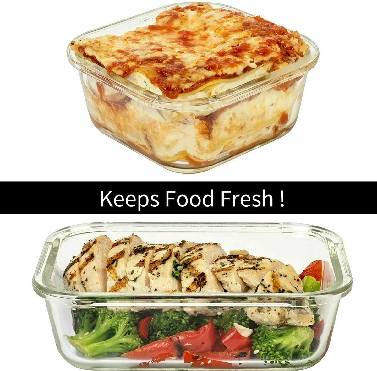 24 Pc Airtight Glass Food Storage Containers with Lids I947