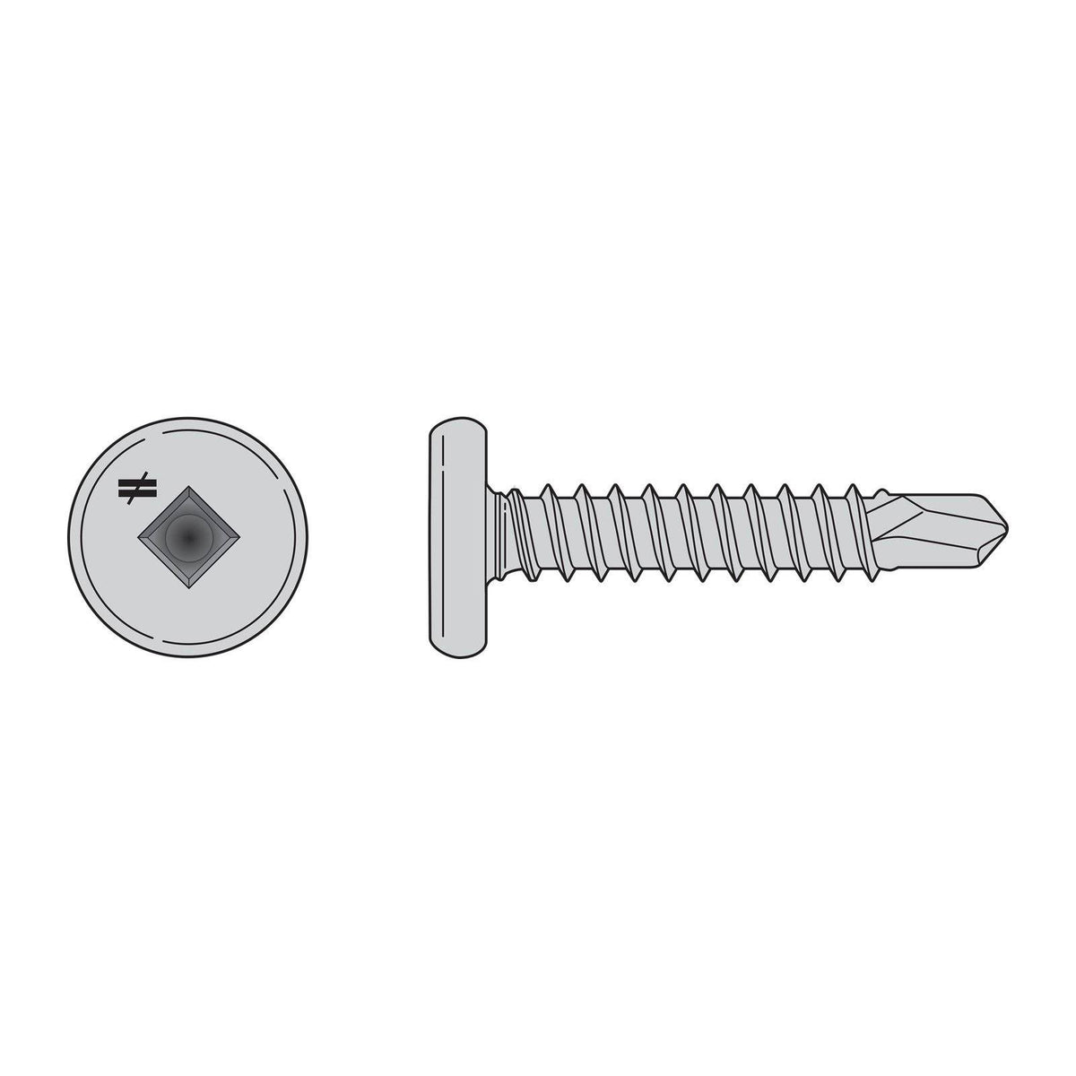 #10 x 1 Pancake Head S373