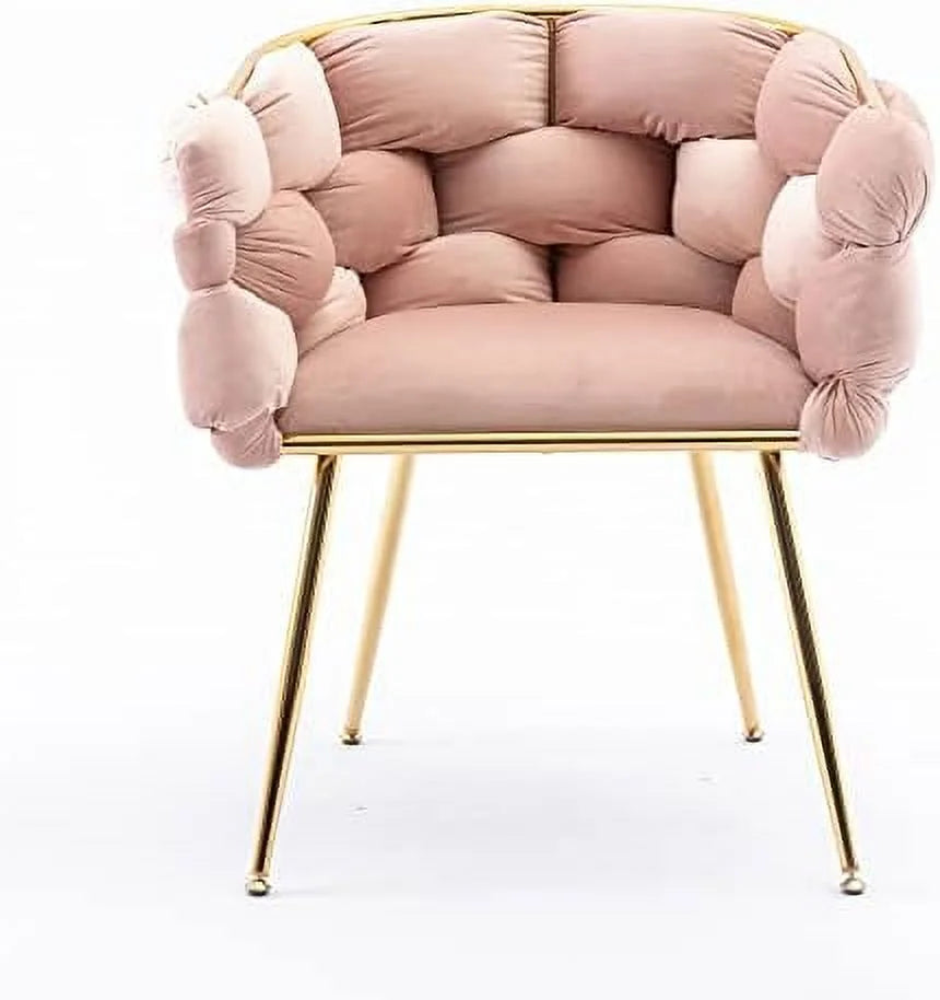 Velvet Accent Chair with Gold Legs Q330811