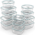 24 Pc Airtight Glass Food Storage Containers with Lids I947