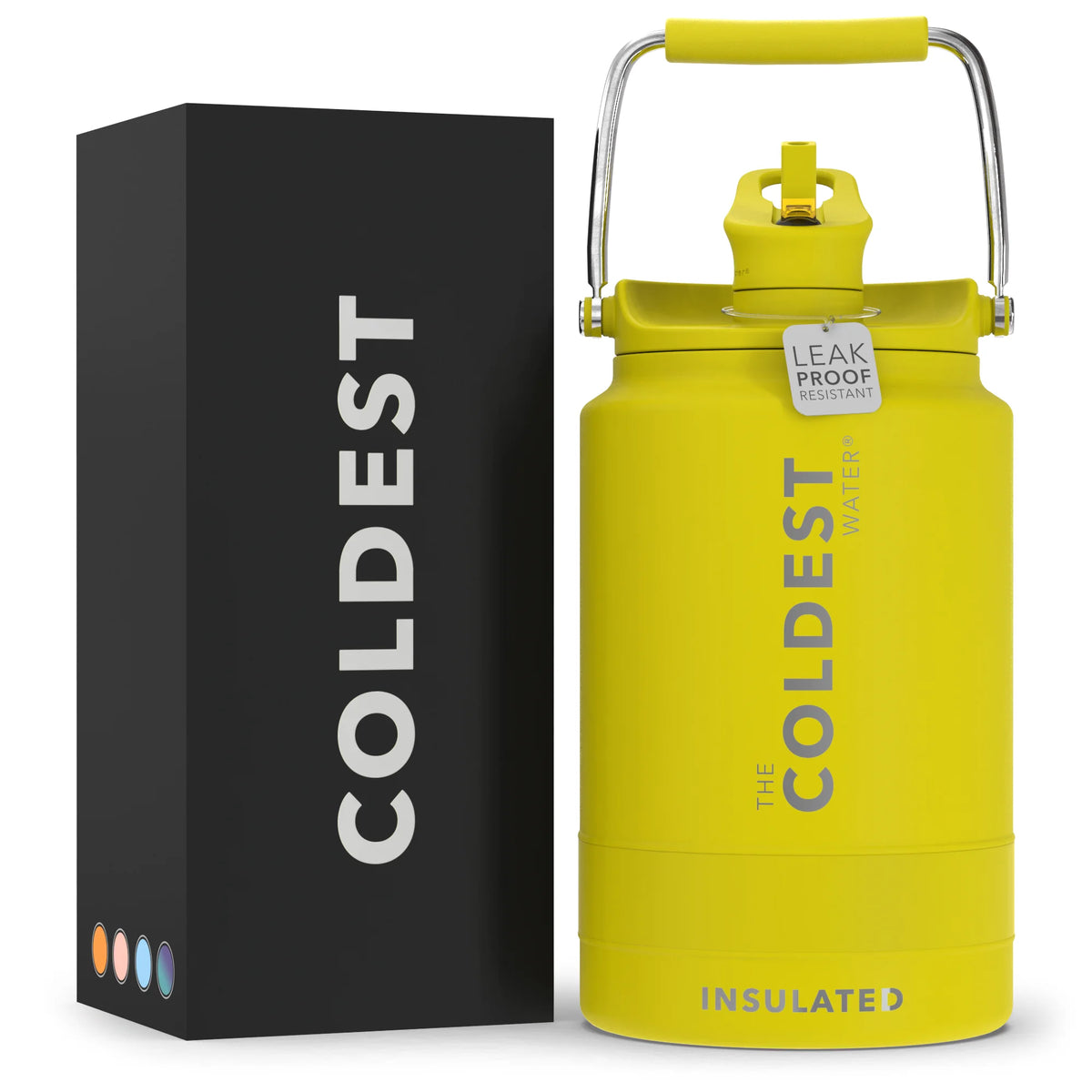 128 oz Leak Proof Vacuum Insulated Stainless Steel Water Bottle O406590