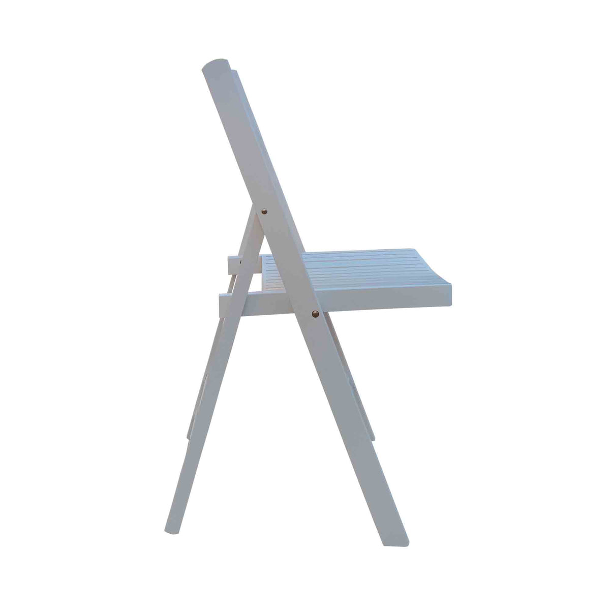 Chaises pliantes en bois à lattes, Blanc, lot de 4 G918580