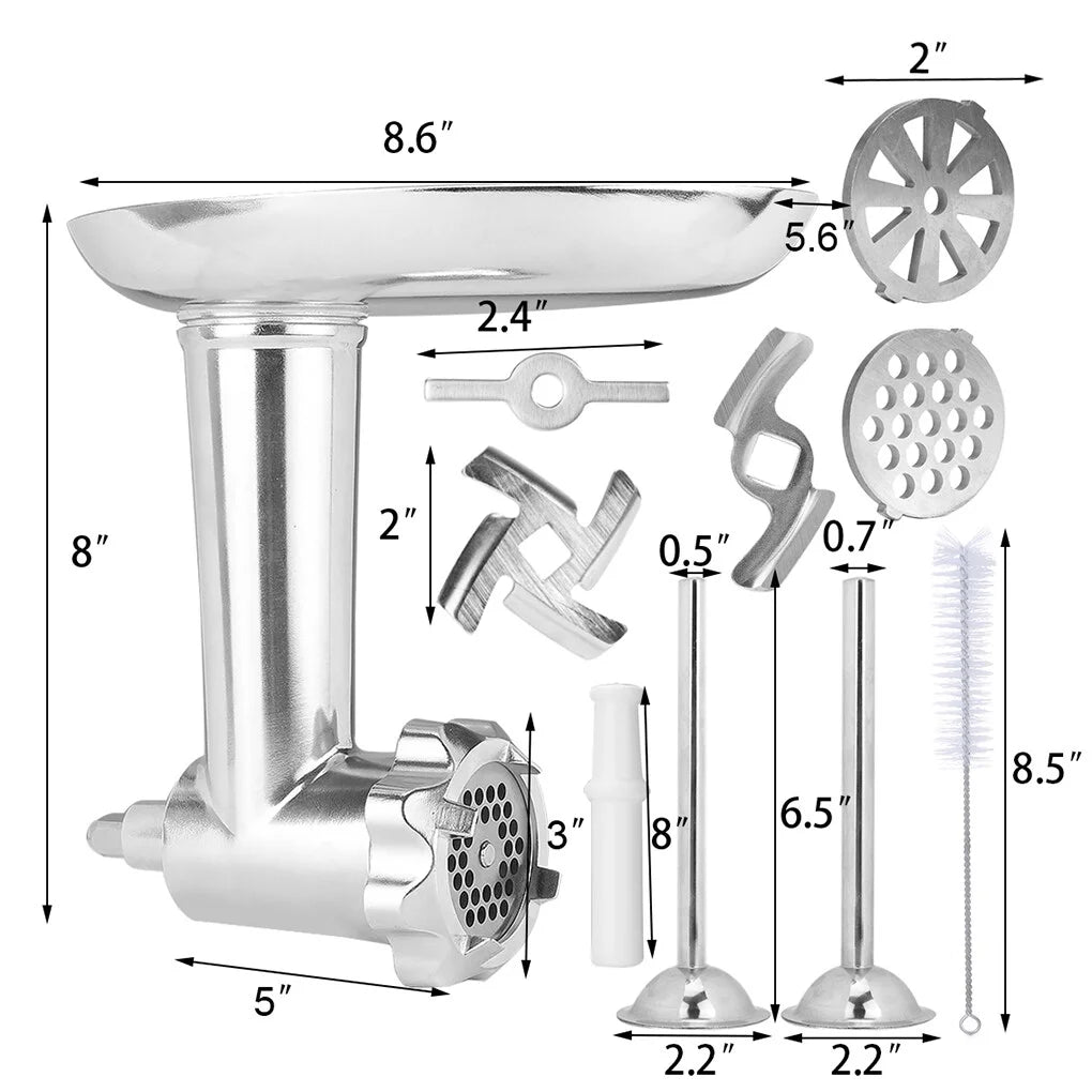 Metal Meat Food Grinder Attachment Kit for Stand Mixer H9274