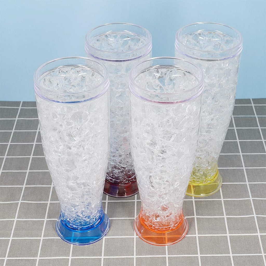 Clear 16oz Set of 4 Double Wall Beer Mugs X521