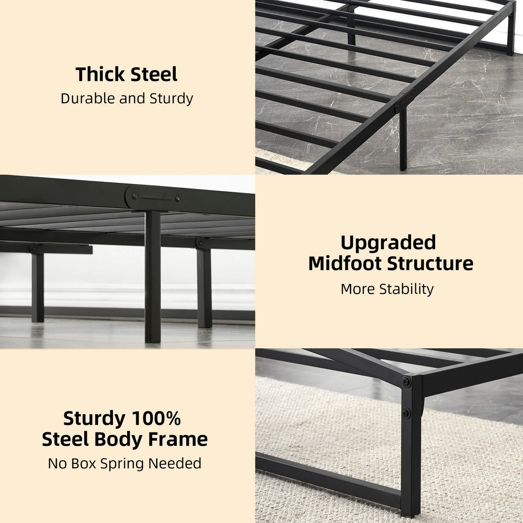 Queen Size Metal Platform Bed Frame Z9929