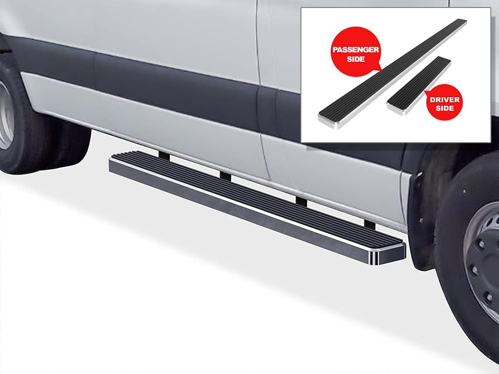 Silver Powder Coated 5 inches Running Boards for Sprinter Van E540903