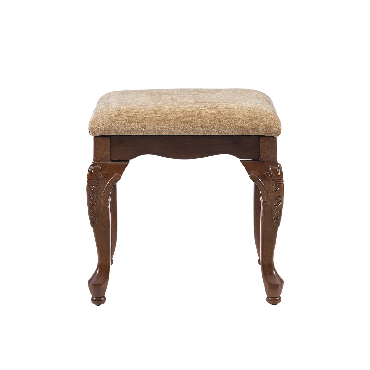 Upholstered Vanity Bench Beige Chenille F872454