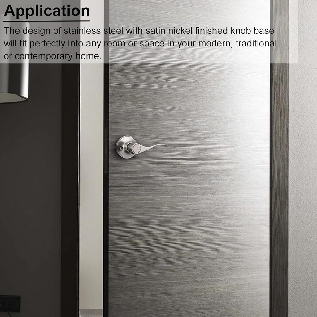 10 Pack Brushed Nickel Stainless Steel Non-Locking Levers S502536