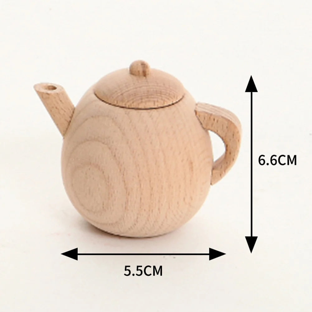 Solid Wood Tea Pot Toy M7677