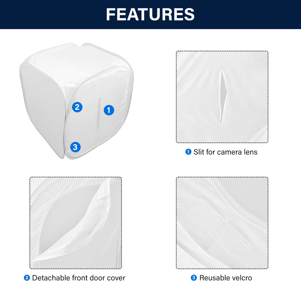24" Folding Photo Light Box with LED Lighting Kit and Tripod B699868