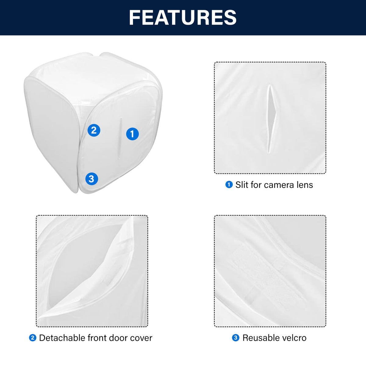 24" Folding Photo Light Box with LED Lighting Kit and Tripod B699868