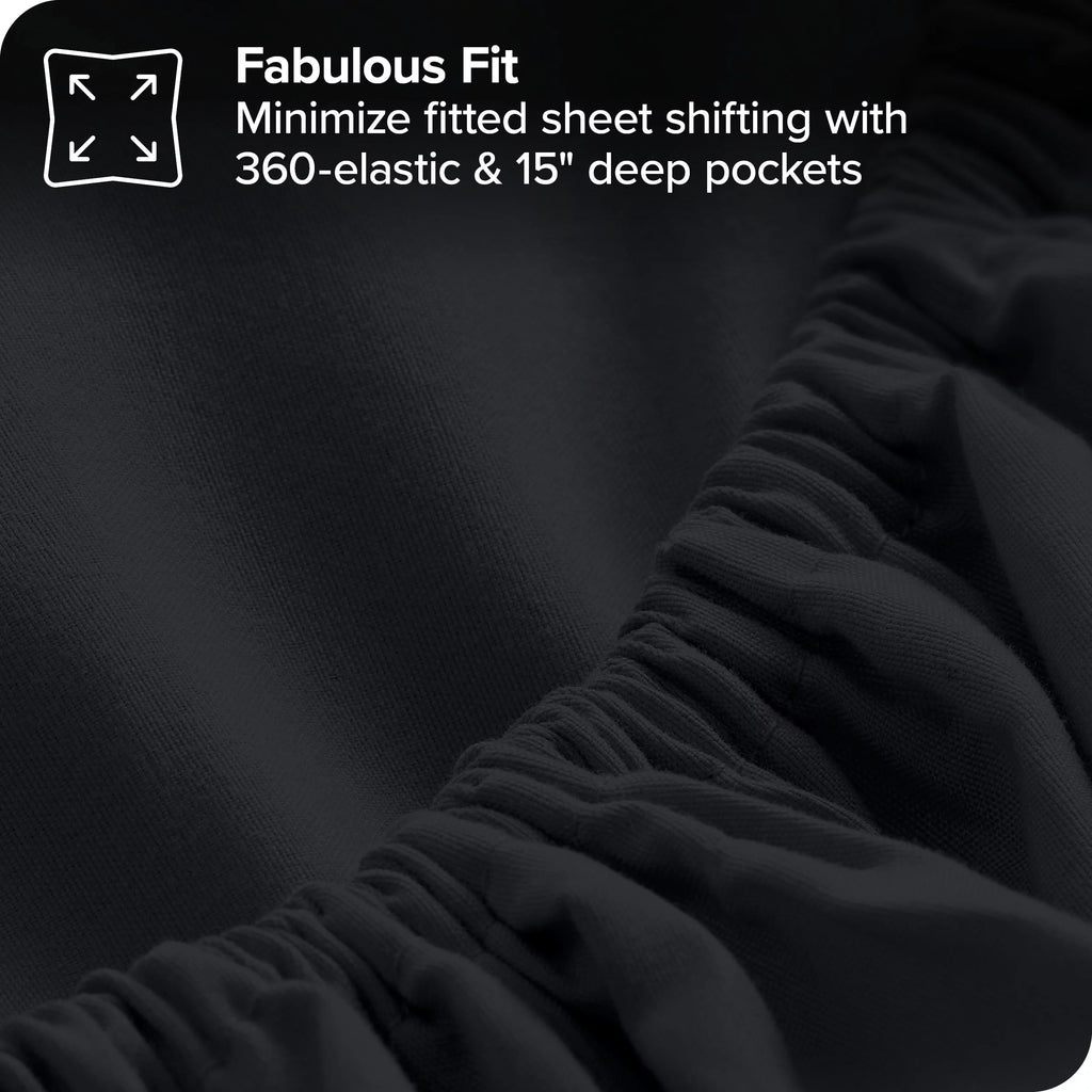 7 Piece Black Bed-in-a-Bag King R967937