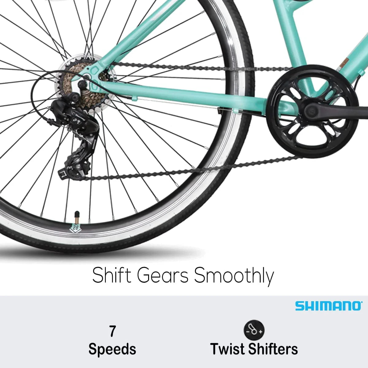 7 Speed Hybrid Bike with 700C Wheels F6002