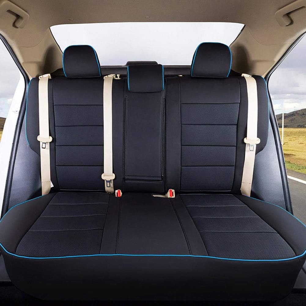 Custom Fit Full Set Car Seat Covers Leatherette Black Gray J8662