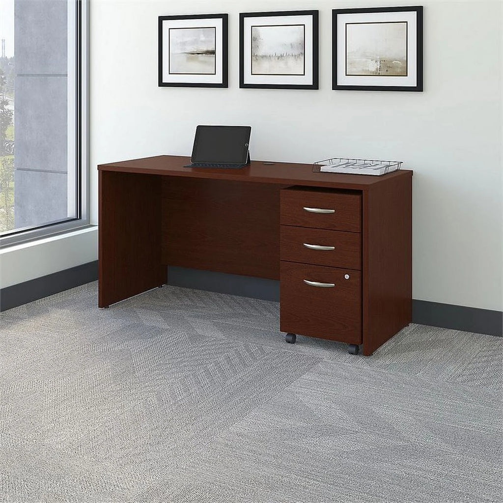 Mahogany Office Desk with Drawers H406