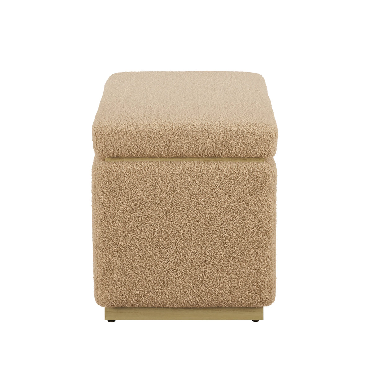Tan Rectangle Storage Ottoman R3217
