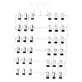Chrome Metal 6-Tier Skirt Hanger 3-Pack M7597