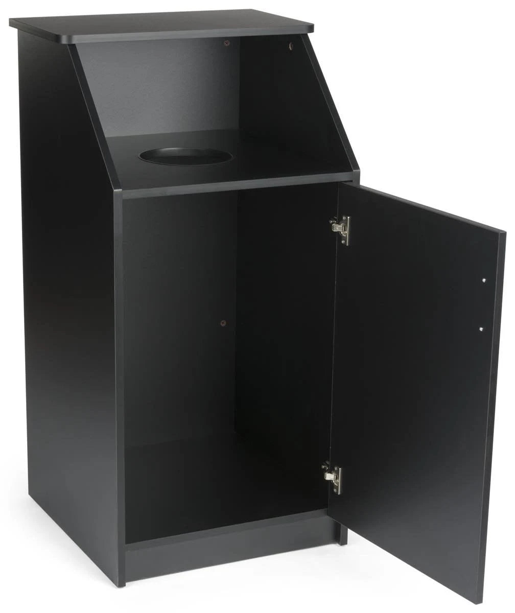 Black 36 gal Trash Receptacle W171