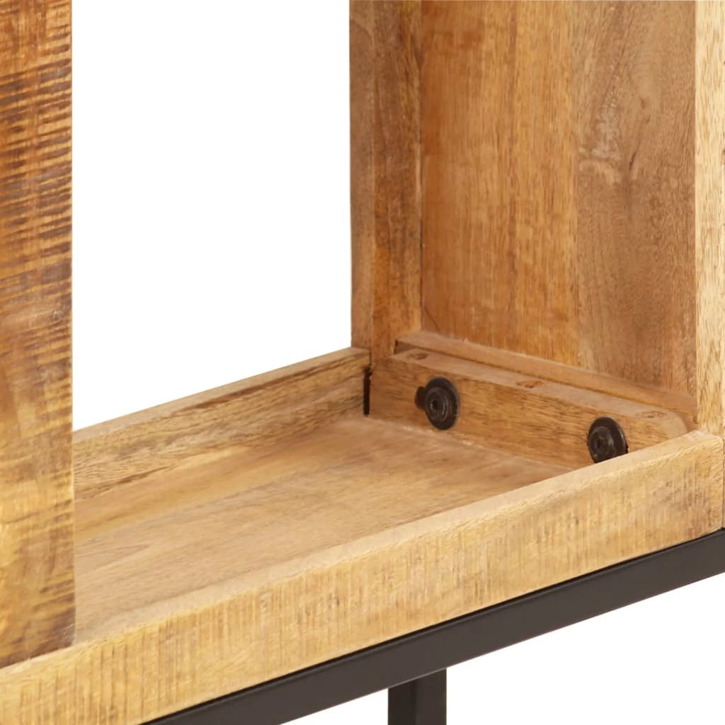 4 Open Compartment Mango Wood Bookcase Z86929