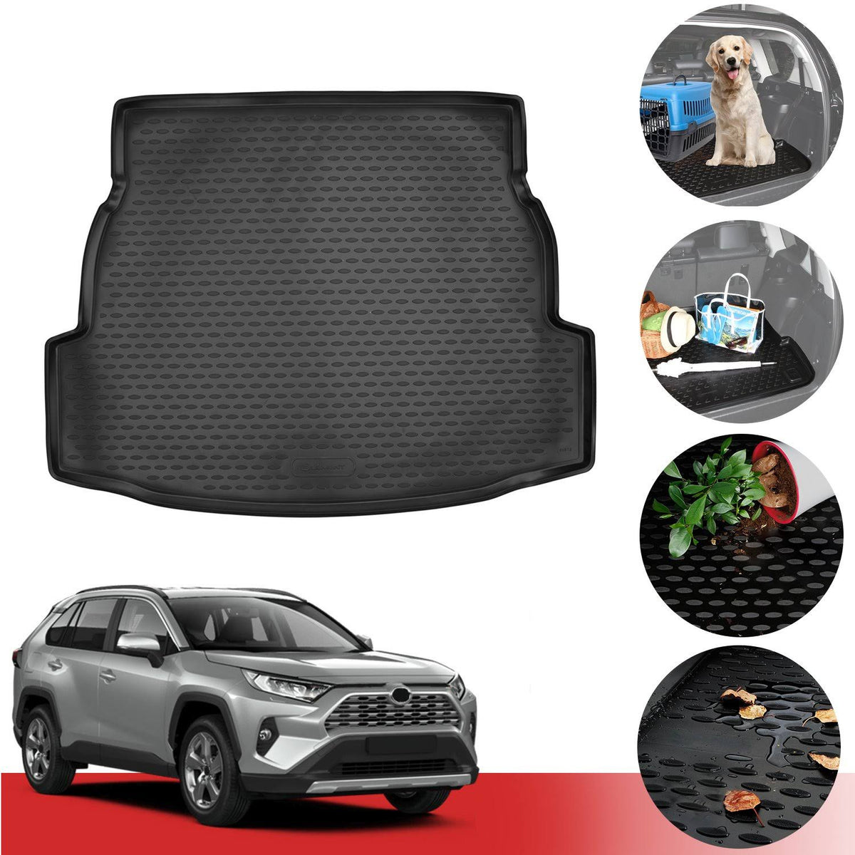 3D Molded Black Cargo Liner Trunk Mat K3750