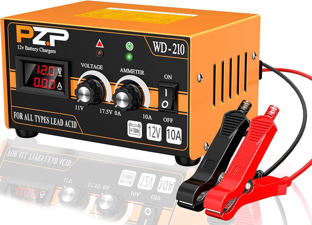 12V/24V Manual Battery Charger Maintainer Trickle Charger F908