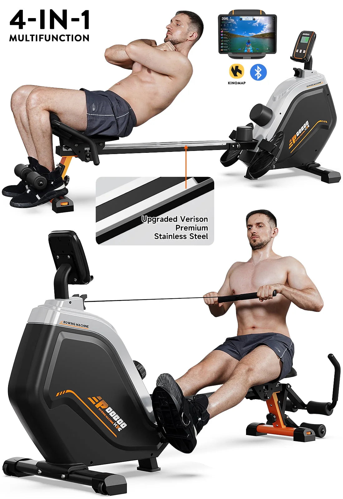 Foldable Magnetic Rowing Machine 8 Level Resistance Q1473