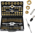 86 Piece Metric and SAE Titanium Coated Tap and Die Set with Metal Carrying Case K6960