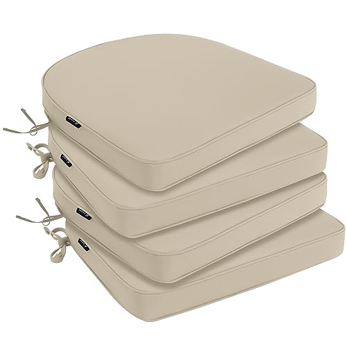 Outdoor Chair Cushions 19"x19"x2" Set of 4 Waterproof Seat Cushion with Removable Cover W264410
