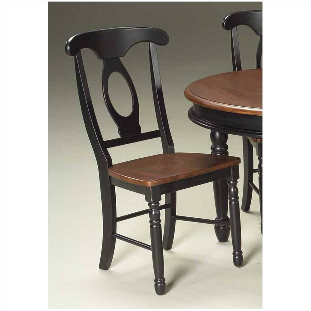Oak-Black Side Chair, Set of 2 U5065