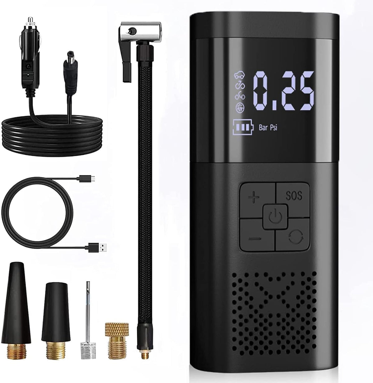 6000mAh Portable Cordless Tire Inflator Air Compressor 150 PSI Q920790