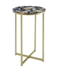 Black Round Side Table Y466