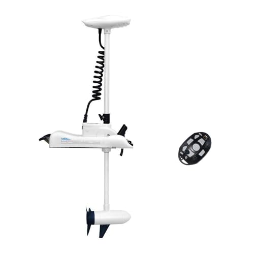 White 12V 55LBS 48inch Electric Bow Mount Trolling Motor with Remote Control Q840