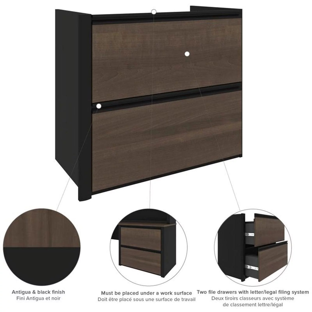 5 Piece Wood U Shaped Computer Desk L287
